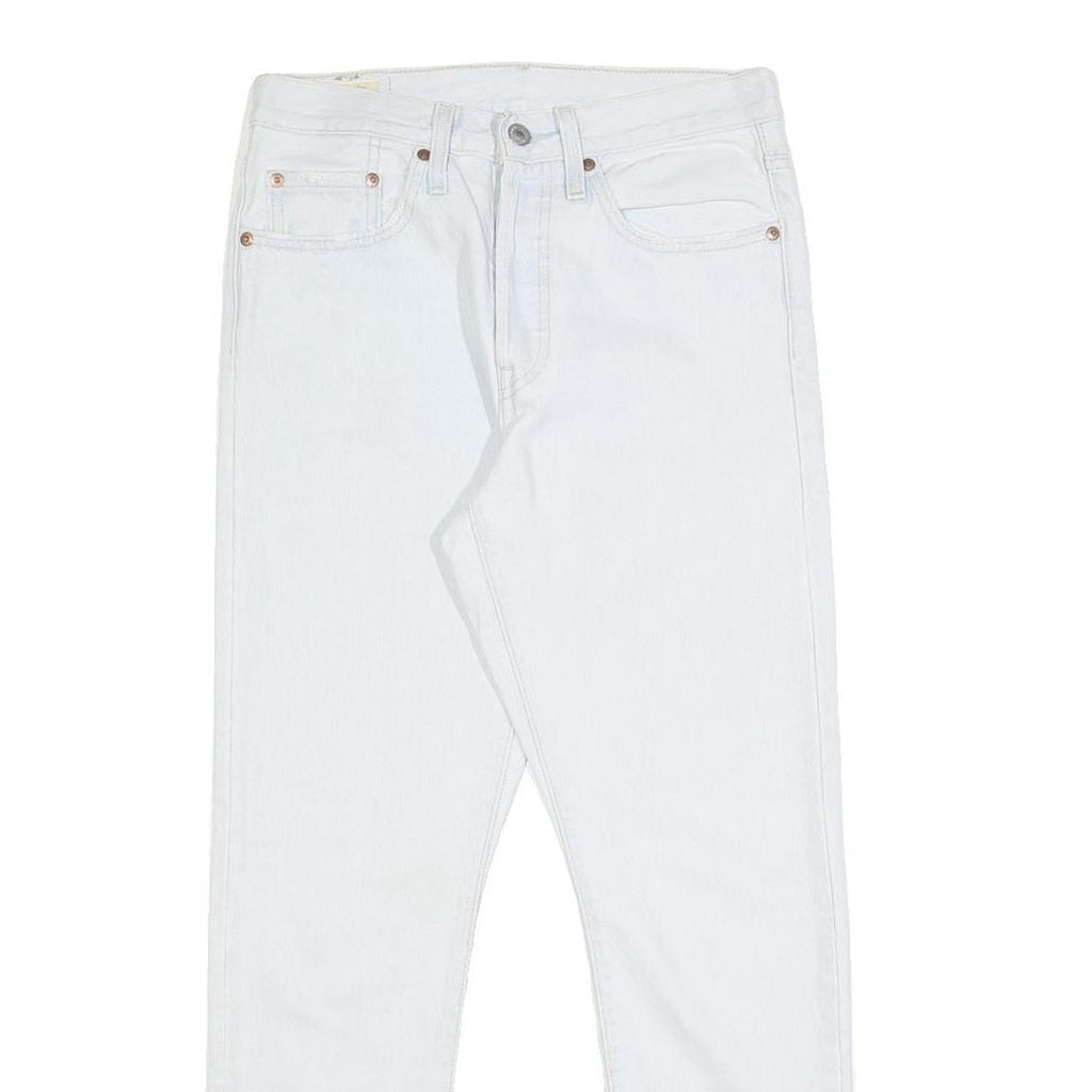 LEVI'S 501 Big E Womens Jeans White Regular Straight Denim Raw W26 L28 Classic