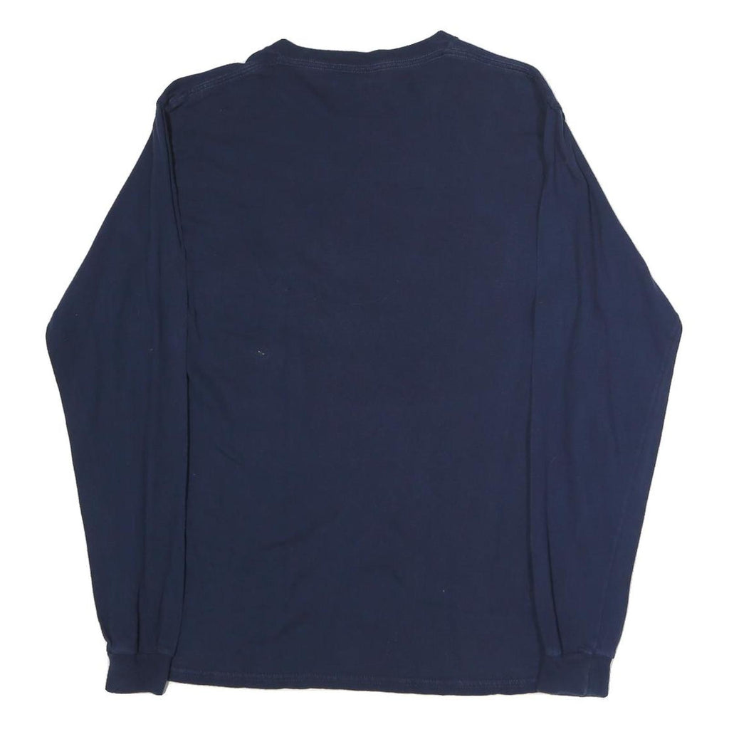 DELTA Mens Navy Blue Super Bowl XLIX Graphic T-Shirt XL Long Sleeve Crew Neck