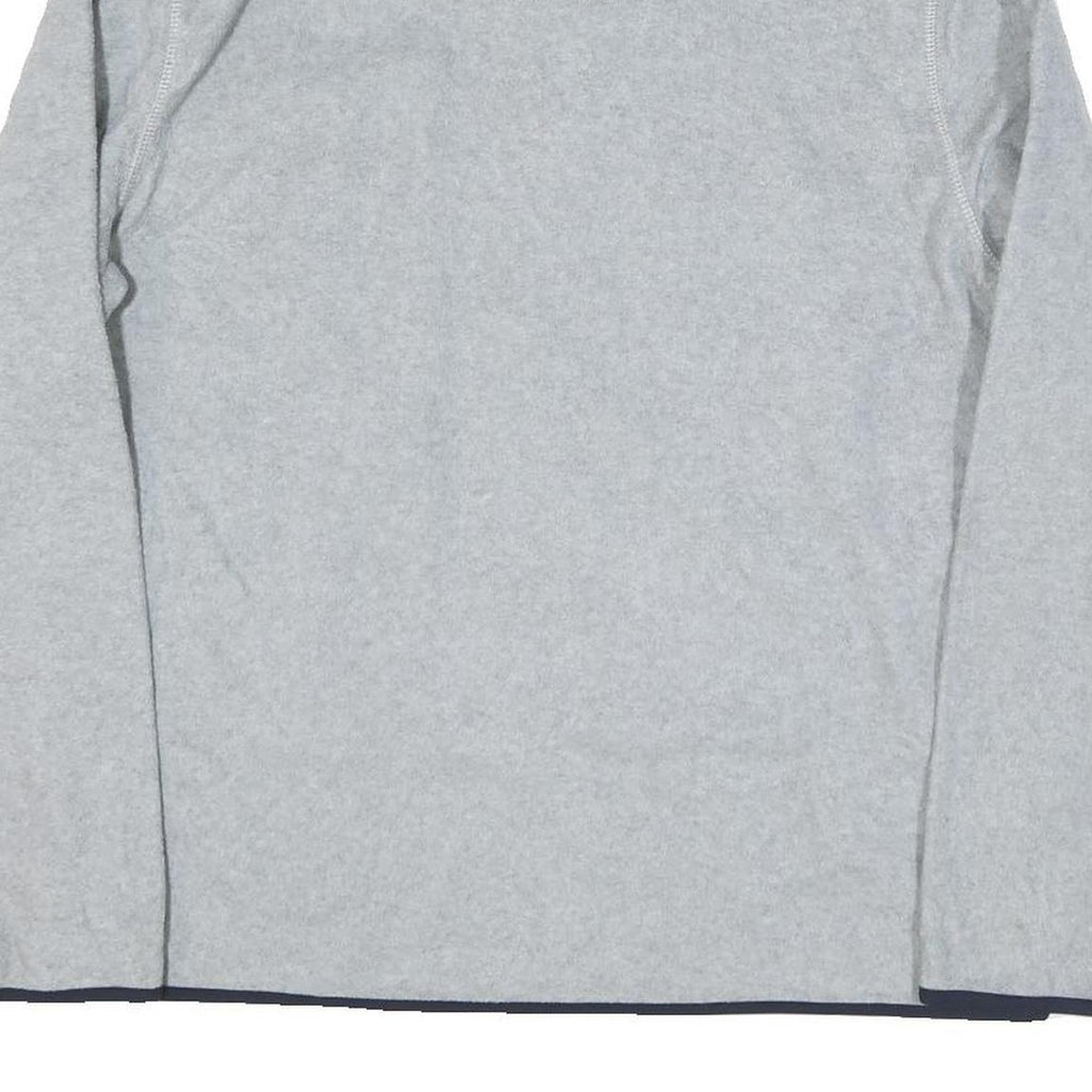 NAUTICA Mens Grey & Navy Logo Pattern Jumper 1/4 Zip Polyester Blend M Stylish