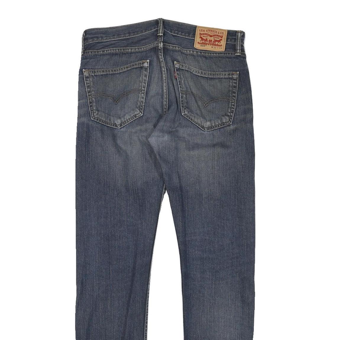 LEVI'S Mens Jeans Blue Regular Straight Denim Medium W32 L33 Classic Zip Closure