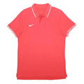 NIKE Mens Red Short Sleeve Plain Polo Shirt L Cotton Blend Sportswear
