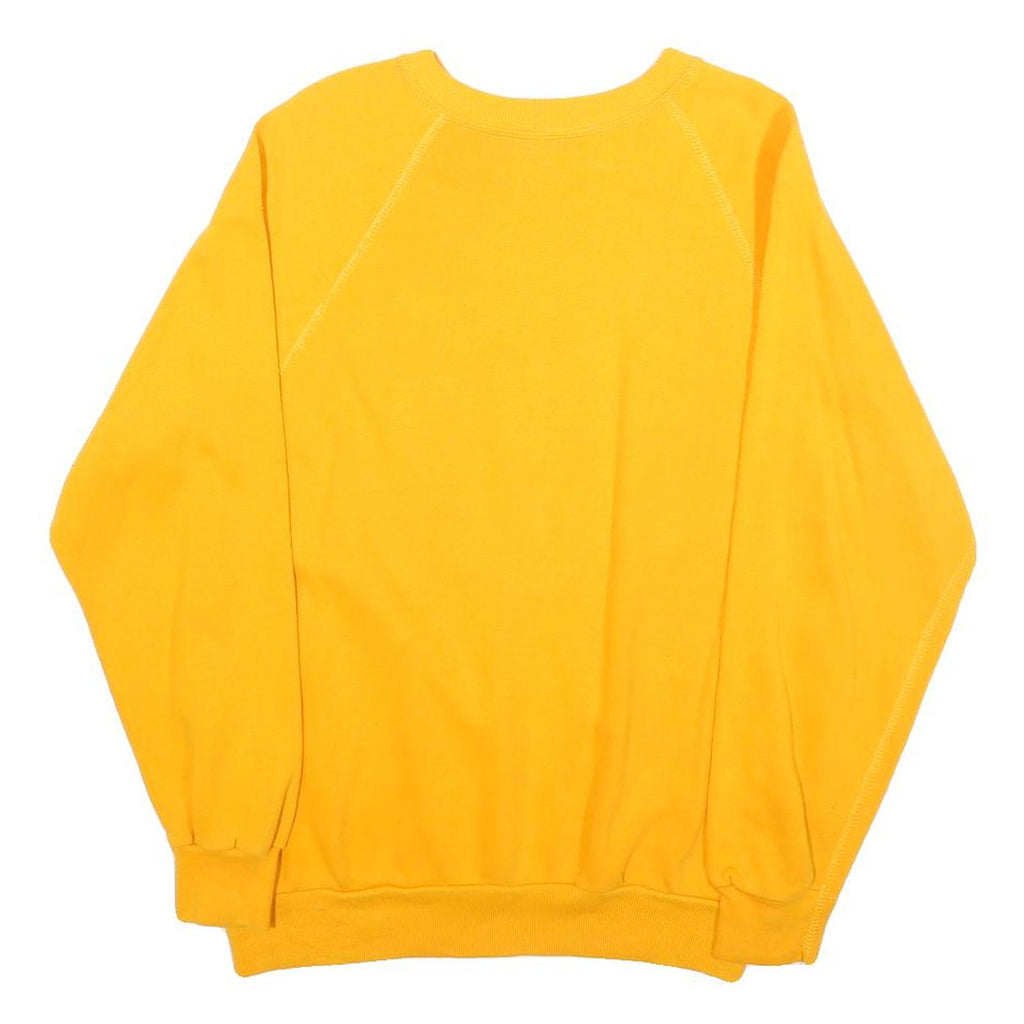 Mens Yellow Officer Training School Sweatshirt Crew Neck S Cotton Blend Casual