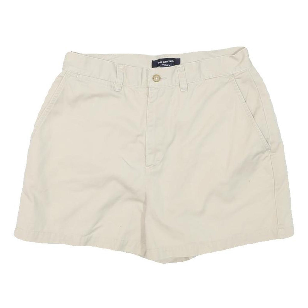 THE LIMITED Womens Shorts White Casual Plain M W28 Cotton Blend Comfortable Fit