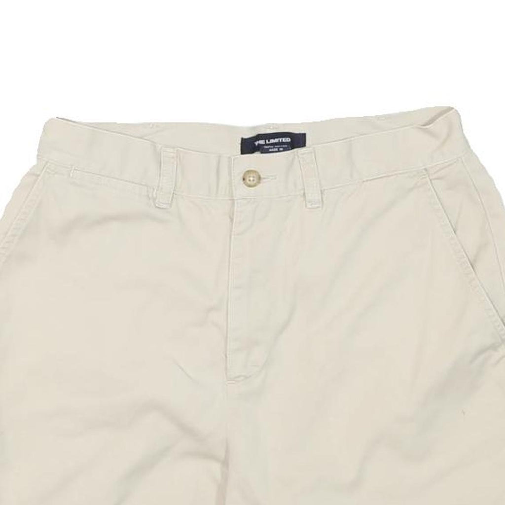 THE LIMITED Womens Shorts White Casual Plain M W28 Cotton Blend Comfortable Fit