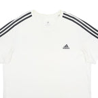 ADIDAS Mens White & Black Graphic T-Shirt XL Short Sleeve Crew Neck Sports