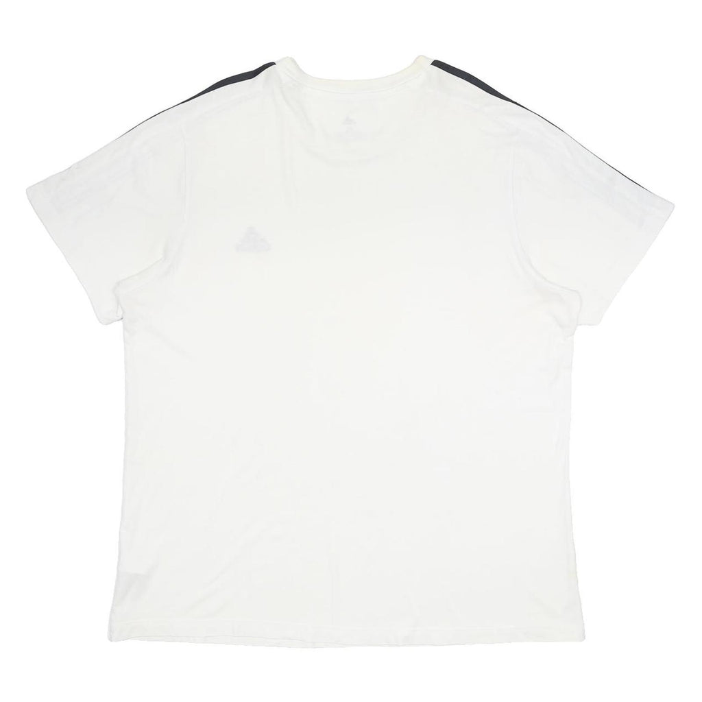 ADIDAS Mens White & Black Graphic T-Shirt XL Short Sleeve Crew Neck Sports