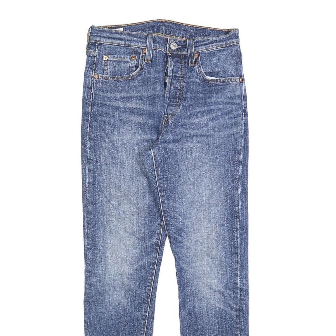 LEVI'S 501S Womens Jeans Blue Regular Straight Denim Medium Wash W25 L28 Classic