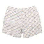 POLO RALPH LAUREN Mens White Casual Cotton Blend Shorts M W30 All Over Logo