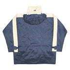 HELLY HANSEN Mens Blue & Cream Outdoor Jacket XL Nylon Hooded Zip Colourblock
