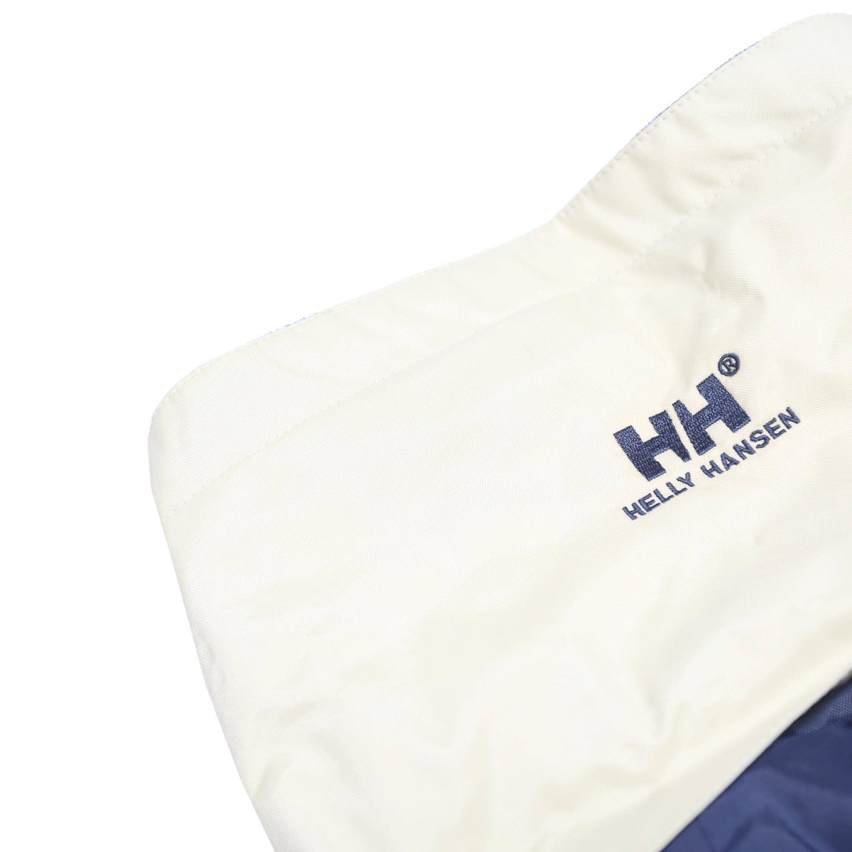 HELLY HANSEN Mens Blue & Cream Outdoor Jacket XL Nylon Hooded Zip Colourblock