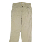 CARHARTT Mens Cotton Blend Beige Regular Fit Straight Leg Trousers W34 L32