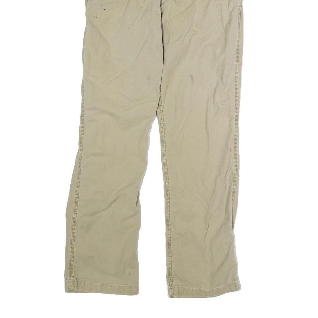 CARHARTT Mens Cotton Blend Beige Regular Fit Straight Leg Trousers W34 L32