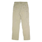 CARHARTT Mens Cotton Blend Beige Regular Fit Straight Leg Trousers W34 L32