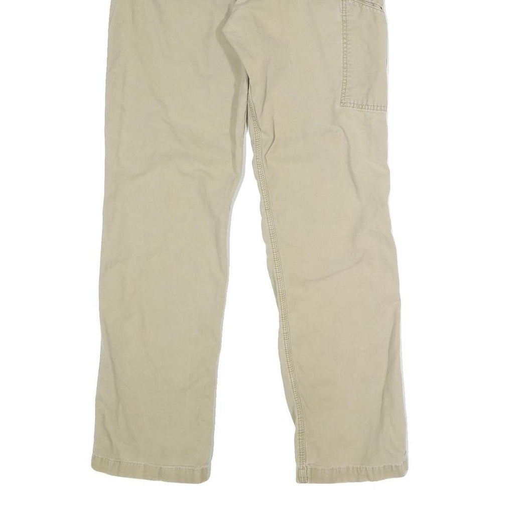 CARHARTT Mens Cotton Blend Beige Regular Fit Straight Leg Trousers W34 L32