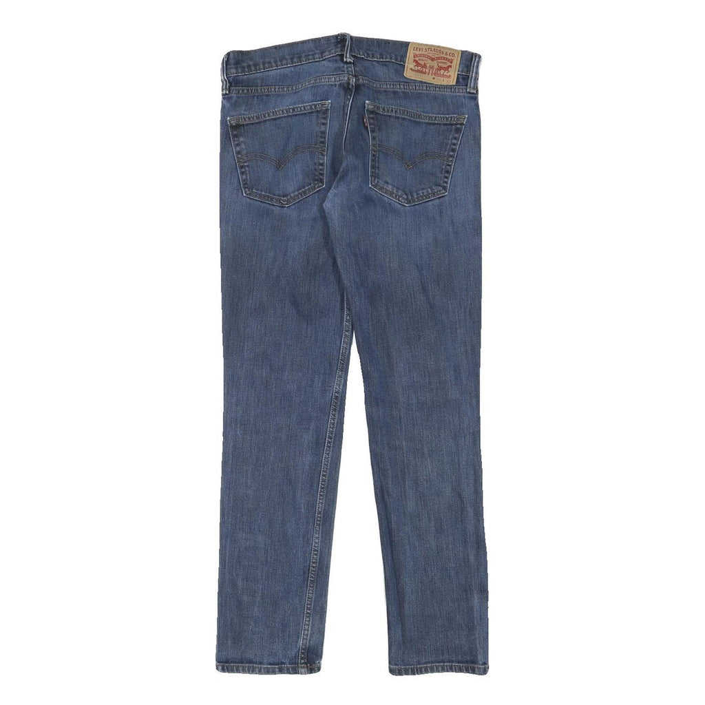 LEVI'S 511 Mens Slim Skinny Denim Medium Blue Cotton Blend W31 L30 Zip Jeans