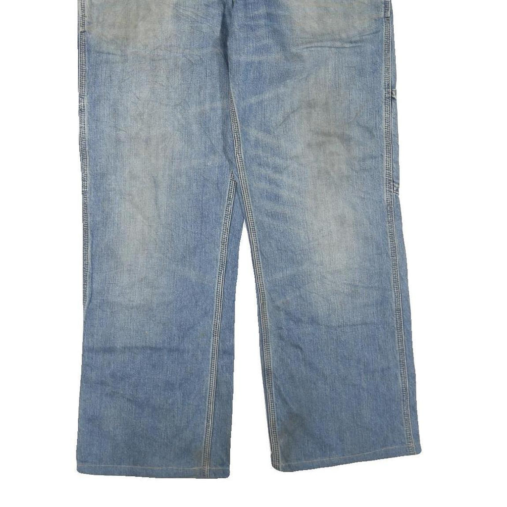 CARHARTT Mens Regular Fit Blue Denim Jeans W36 L30 Workwear Zip Closure