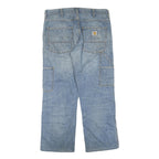 CARHARTT Mens Regular Fit Blue Denim Jeans W36 L30 Workwear Zip Closure
