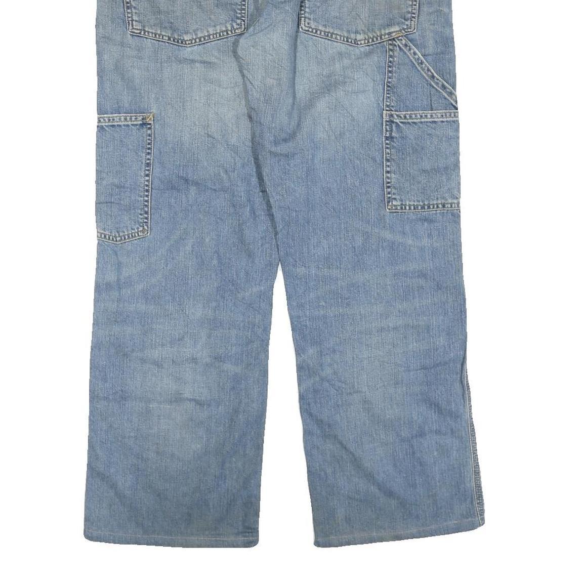 CARHARTT Mens Regular Fit Blue Denim Jeans W36 L30 Workwear Zip Closure