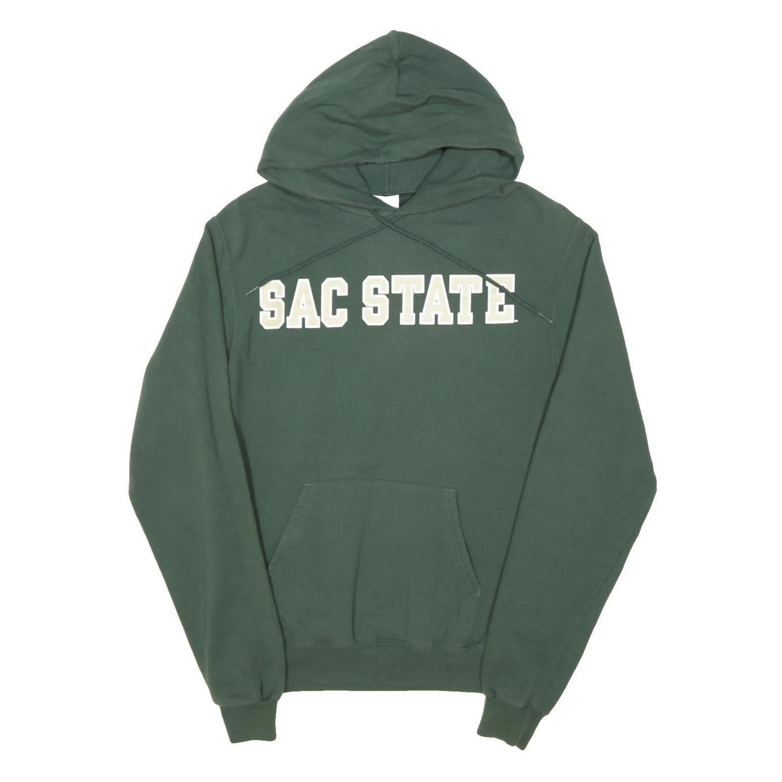 CHAMPION Mens Green Sac State Hoodie S Cotton Blend Pullover Sweatshirt