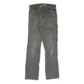 CARHARTT Mens Jeans Grey Regular Fit Straight Denim W34 L36 Workwear Utility