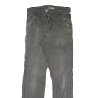 CARHARTT Mens Jeans Grey Regular Fit Straight Denim W34 L36 Workwear Utility
