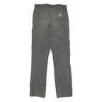 CARHARTT Mens Jeans Grey Regular Fit Straight Denim W34 L36 Workwear Utility