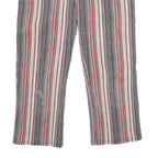 DICKIES Womens Cotton Blend Red & White Stripe Regular Straight Trousers W32 L23