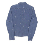 G-STAR Womens Blue Printed Shirt M Casual Button-Up Lightweight Cotton Blend