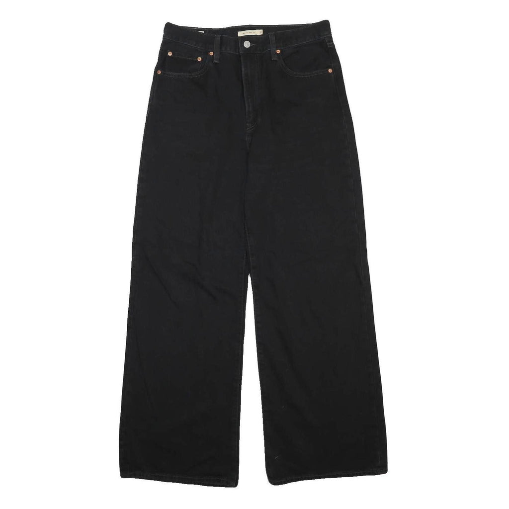 LEVI'S 528 Mens Black Relaxed Straight Denim Medium W32 L40 Zip Jeans