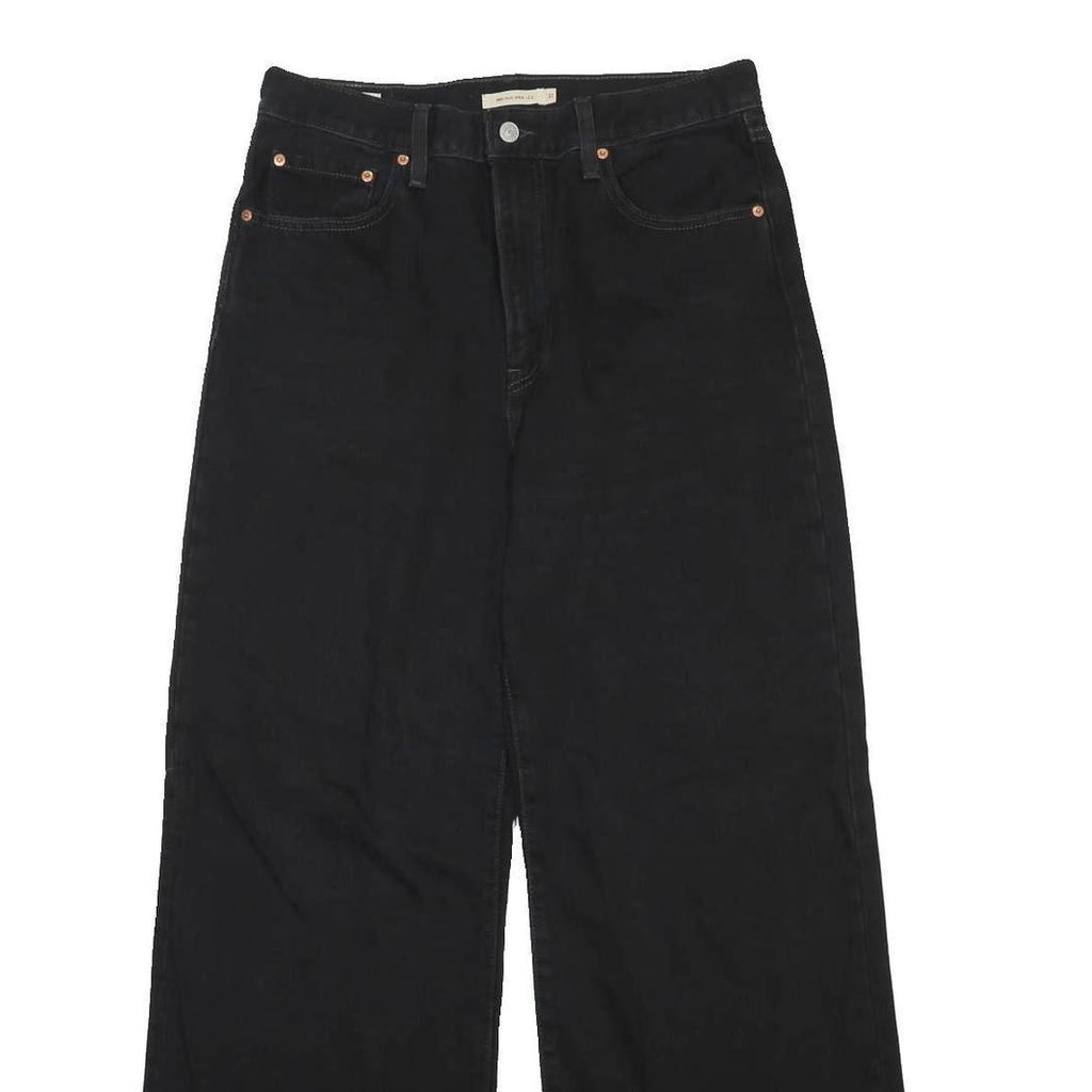 LEVI'S 528 Mens Black Relaxed Straight Denim Medium W32 L40 Zip Jeans