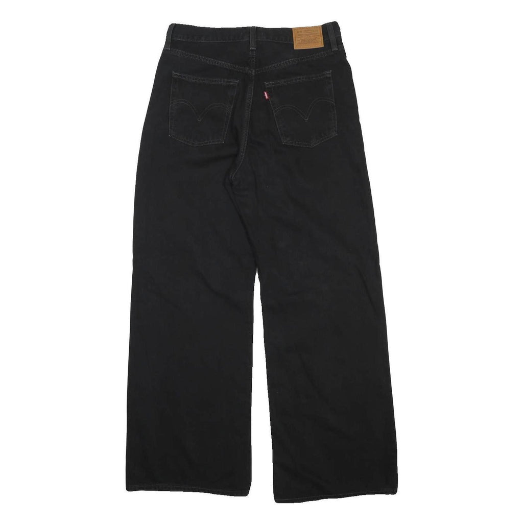 LEVI'S 528 Mens Black Relaxed Straight Denim Medium W32 L40 Zip Jeans