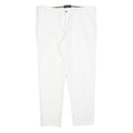 SONNY BONO Womens Cotton Blend White Slim Trousers W34 L27 Casual Zip Fit