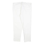 SONNY BONO Womens Cotton Blend White Slim Trousers W34 L27 Casual Zip Fit