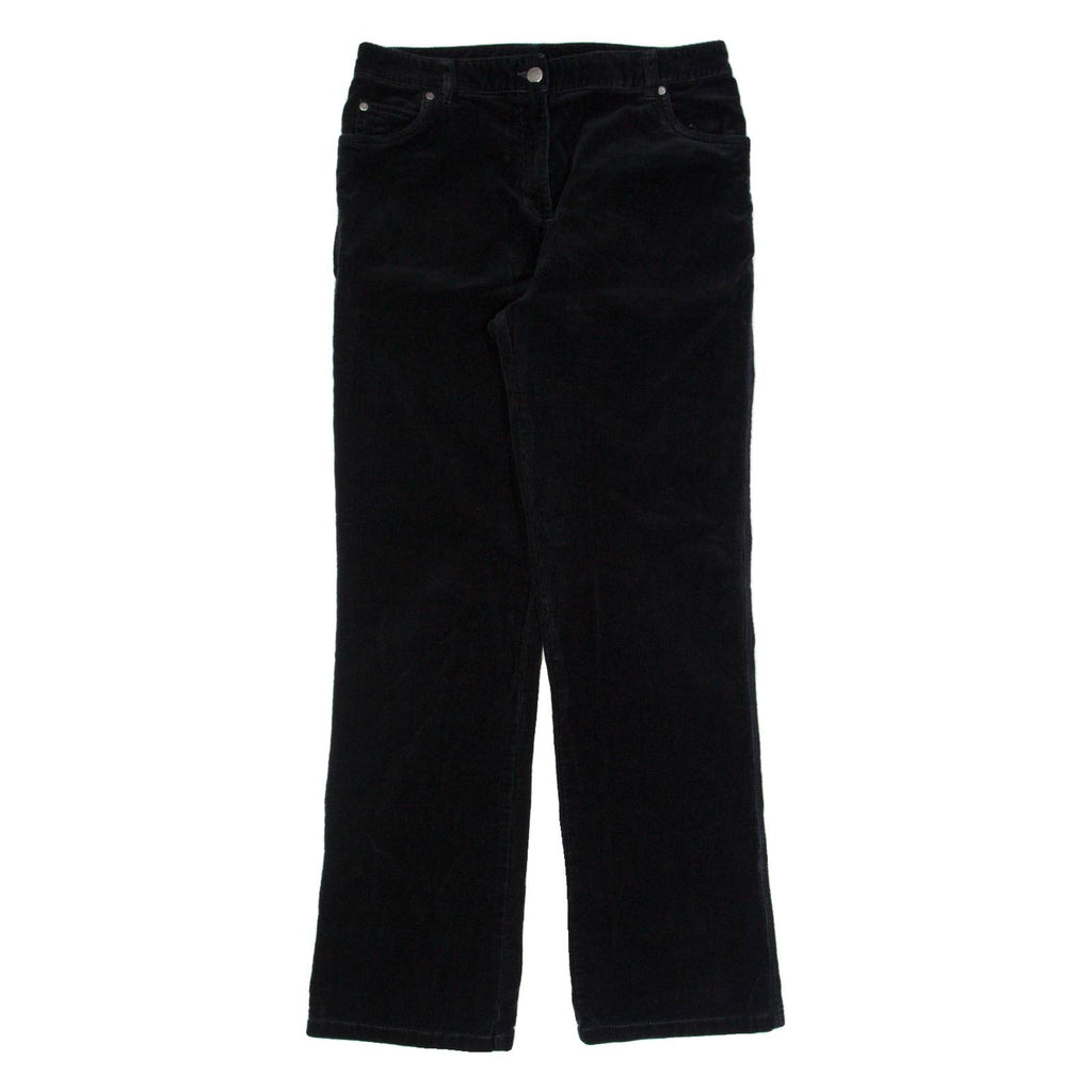 WOOLRICH Womens Corduroy Trousers Black Regular Straight W30 L32