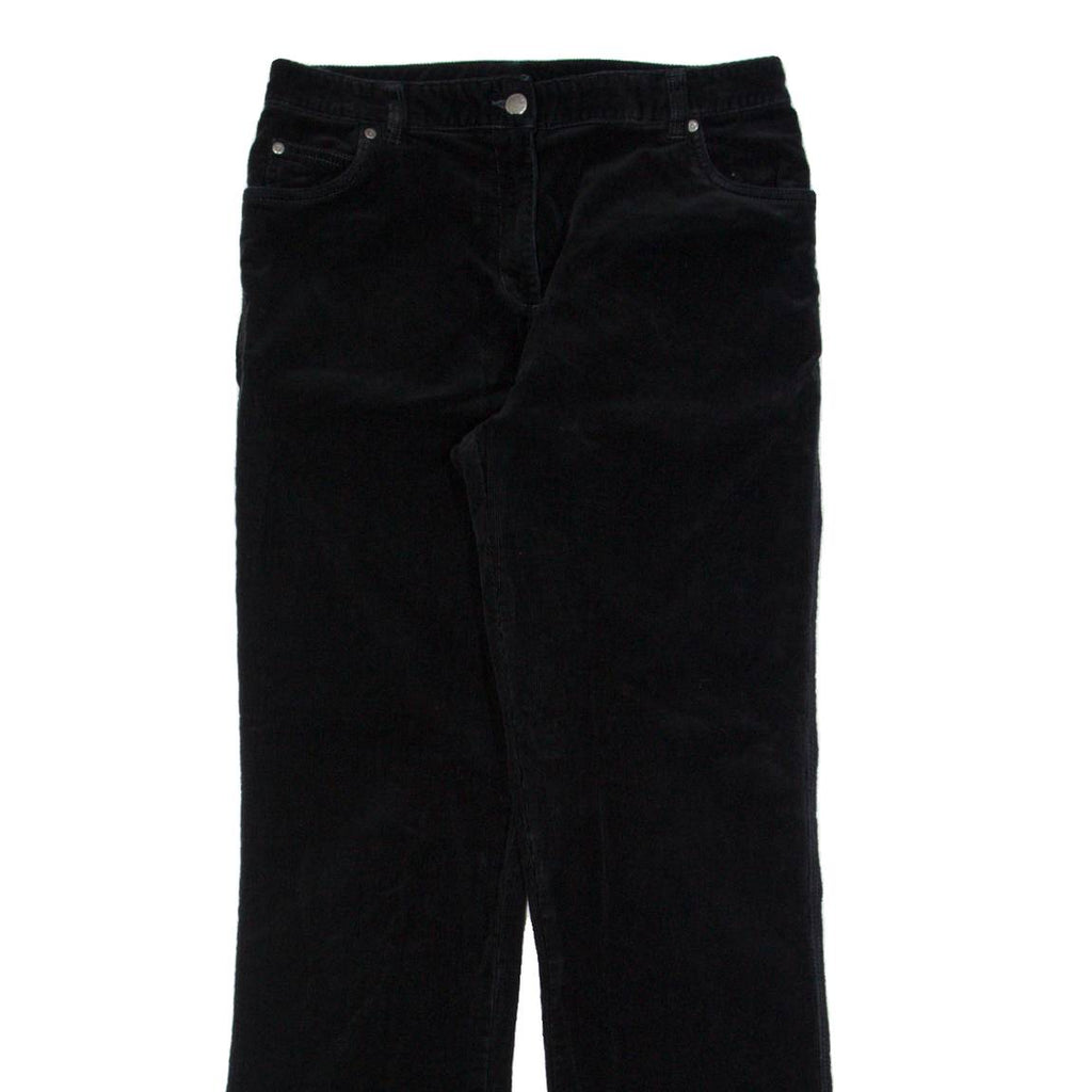 WOOLRICH Womens Corduroy Trousers Black Regular Straight W30 L32