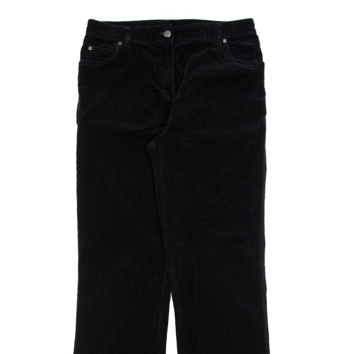 WOOLRICH Womens Corduroy Trousers Black Regular Straight W30 L32