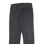 LEE Mens Regular Fit Black Denim Jeans Cotton Blend Zip W32 L32 Classic Style