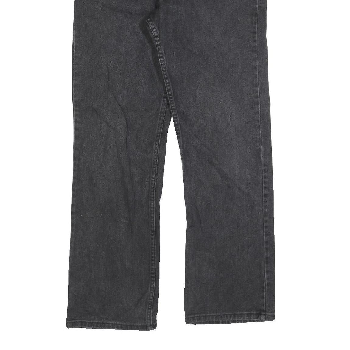 LEE Mens Regular Fit Black Denim Jeans Cotton Blend Zip W32 L32 Classic Style