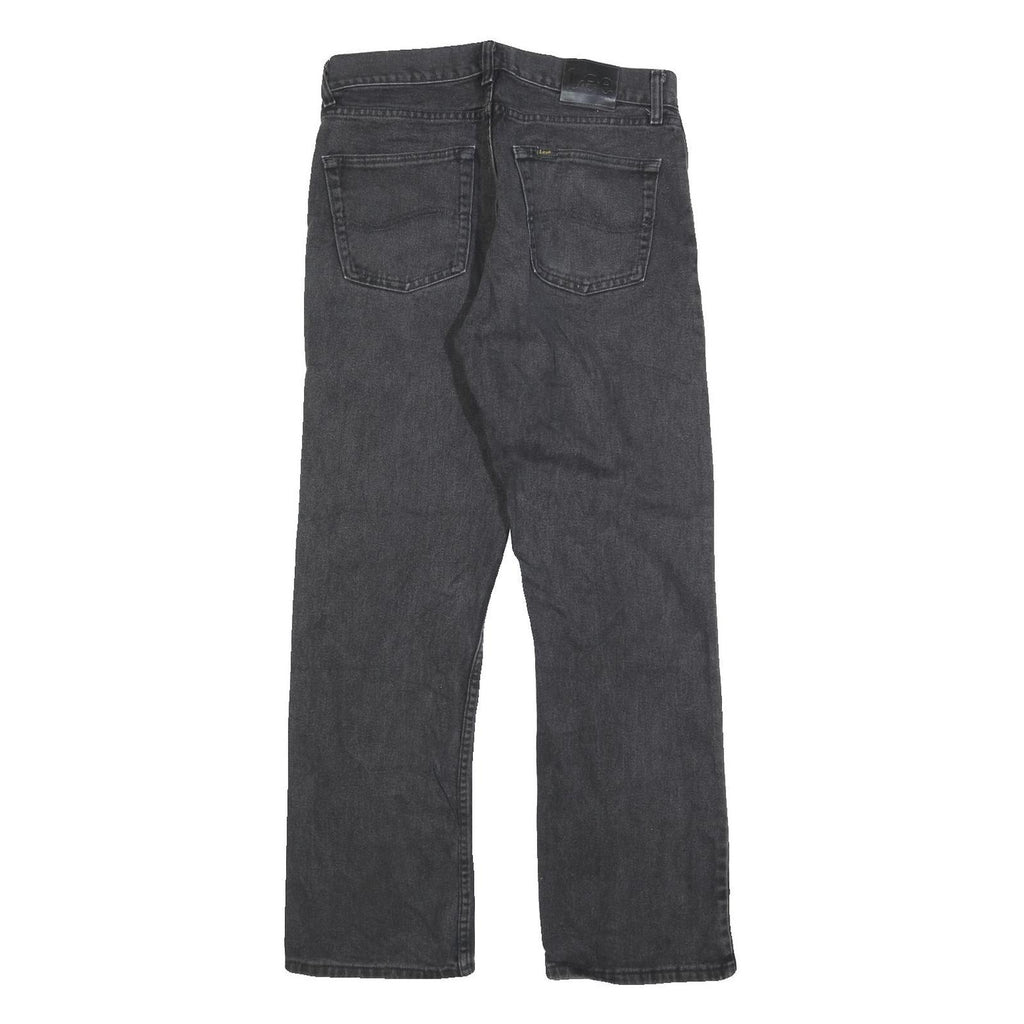 LEE Mens Regular Fit Black Denim Jeans Cotton Blend Zip W32 L32 Classic Style