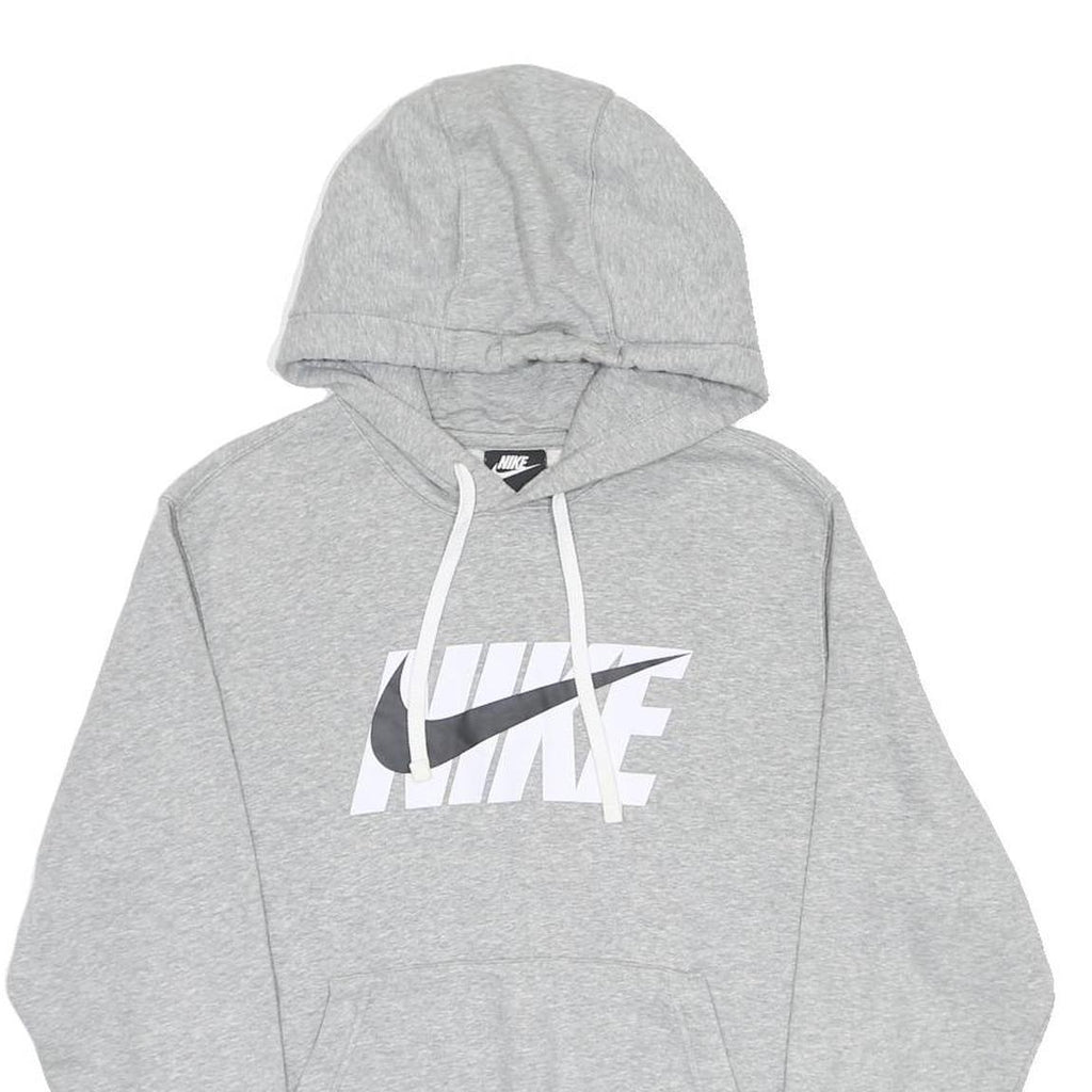 NIKE Mens Grey Hoodie S Cotton Blend Pullover Sportswear Casual