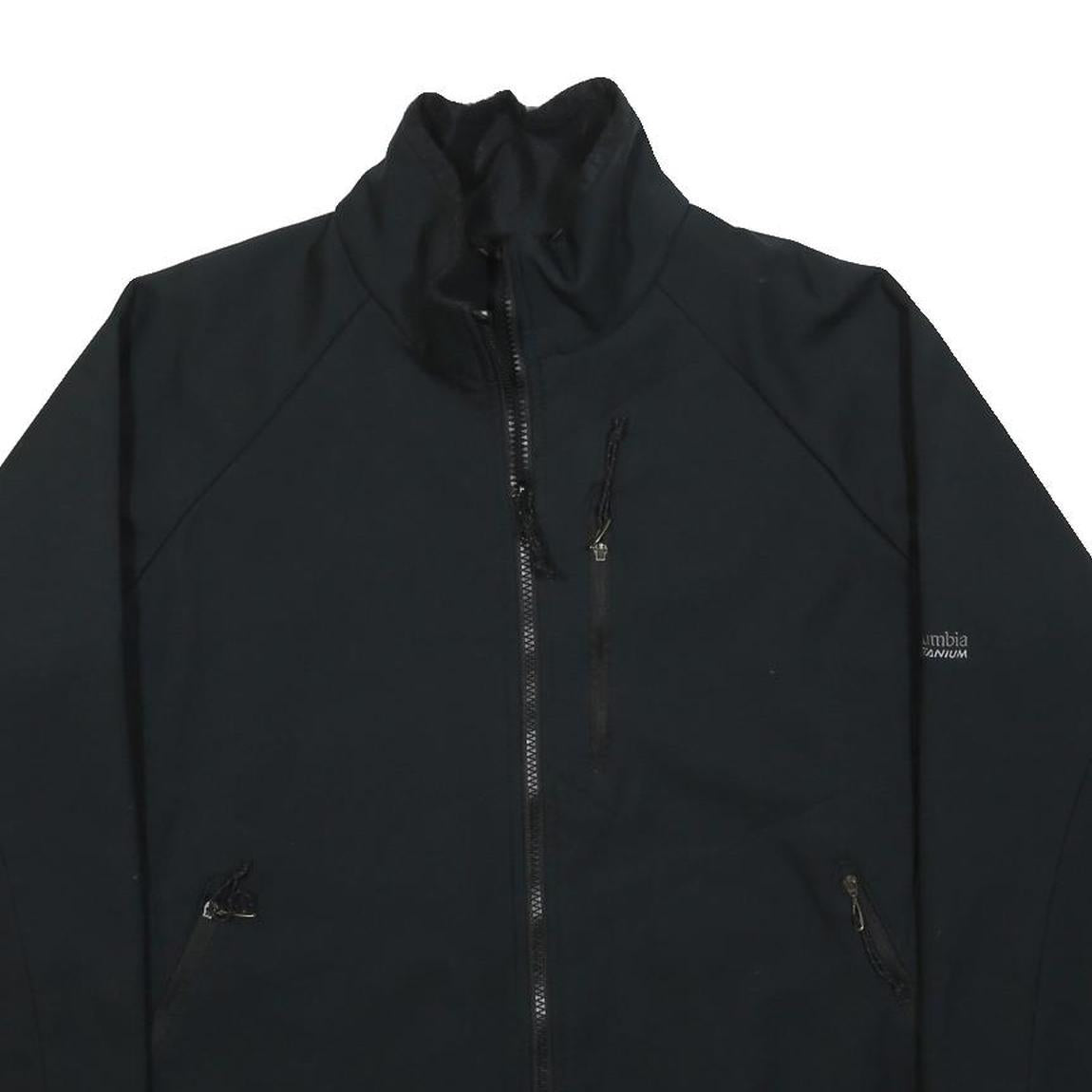 COLUMBIA Womens Black Outdoor Jacket XL Polyester Zip Softshell Windbreaker