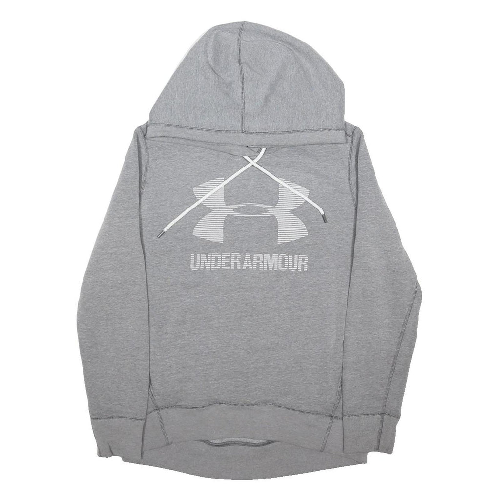 UNDER ARMOUR Mens Grey Hoodie S Cotton Blend Pullover Sportswear Casual