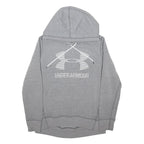 UNDER ARMOUR Mens Grey Hoodie S Cotton Blend Pullover Sportswear Casual