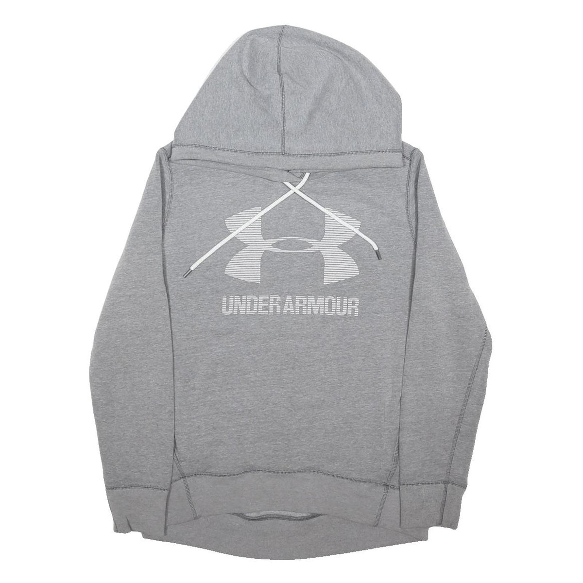 UNDER ARMOUR Mens Grey Hoodie S Cotton Blend Pullover Sportswear Casual