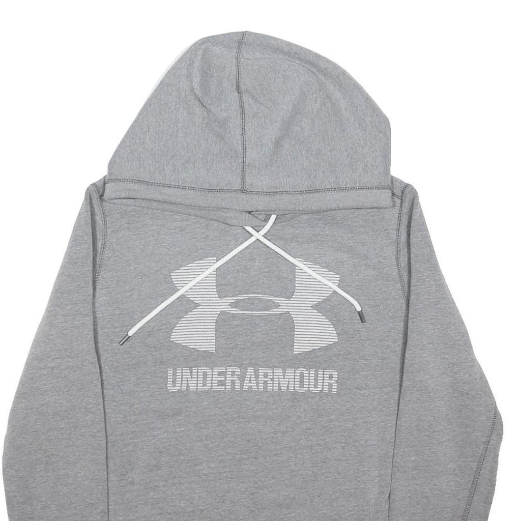 UNDER ARMOUR Mens Grey Hoodie S Cotton Blend Pullover Sportswear Casual