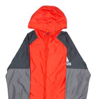 ADIDAS Mens Rain Jacket Red Hooded Colourblock S