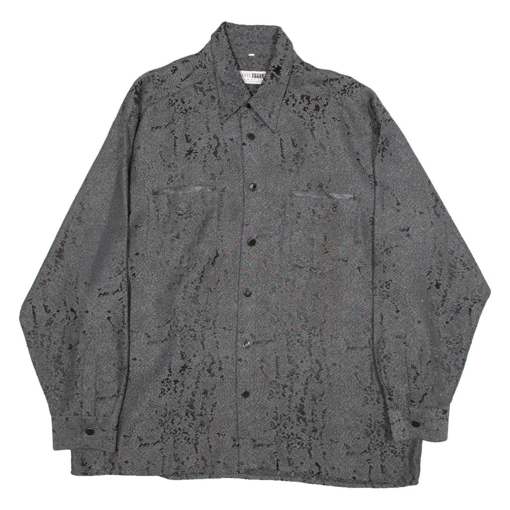 CLASSIC STYLE Mens Shirt Grey Long Sleeve 2XL