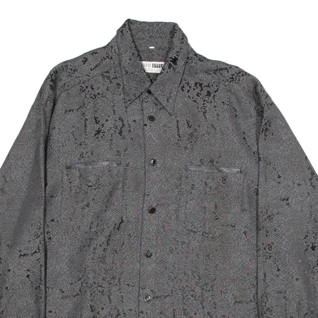CLASSIC STYLE Mens Shirt Grey Long Sleeve 2XL