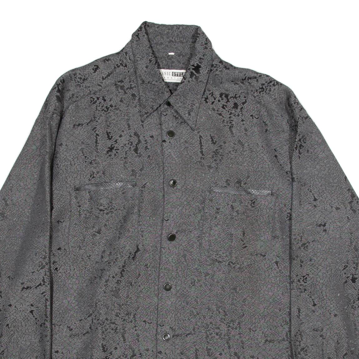 CLASSIC STYLE Mens Shirt Grey Long Sleeve 2XL