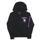 NFL Womens Black Vikings ¼ Zip Hoodie XL Football Team Sweatshirt